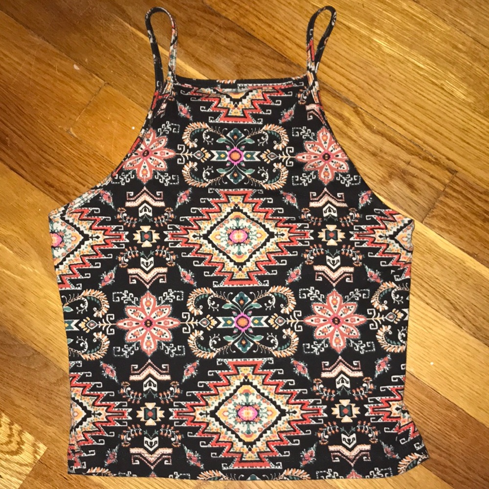 GARAGE Patterned Halter Top